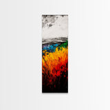 Vibrant Field Painting, Abstract Landscape Art, Bold Colorful Decor, Framed Canvas Print, Boho Wall Art, Living Room Statement Piece