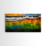 Ocean Waves, Vibrant, Abstract, Seascape, Canvas Print, Beach House Art, Coastal Wall Decor, Summer Decor, Nautical Art, Living Room Art