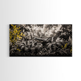 Coiled Snake, Wildlife Art, Nature Wall Art, Rustic Farmhouse Decor, Monochrome Art, Animal Painting, Bedroom Wall Art, Canvas Print