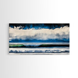 Ocean Waves, Abstract Seascape, Coastal Art, Large Wall Decor, Blue Wall Art, Modern Painting, Beach House, Canvas Print
