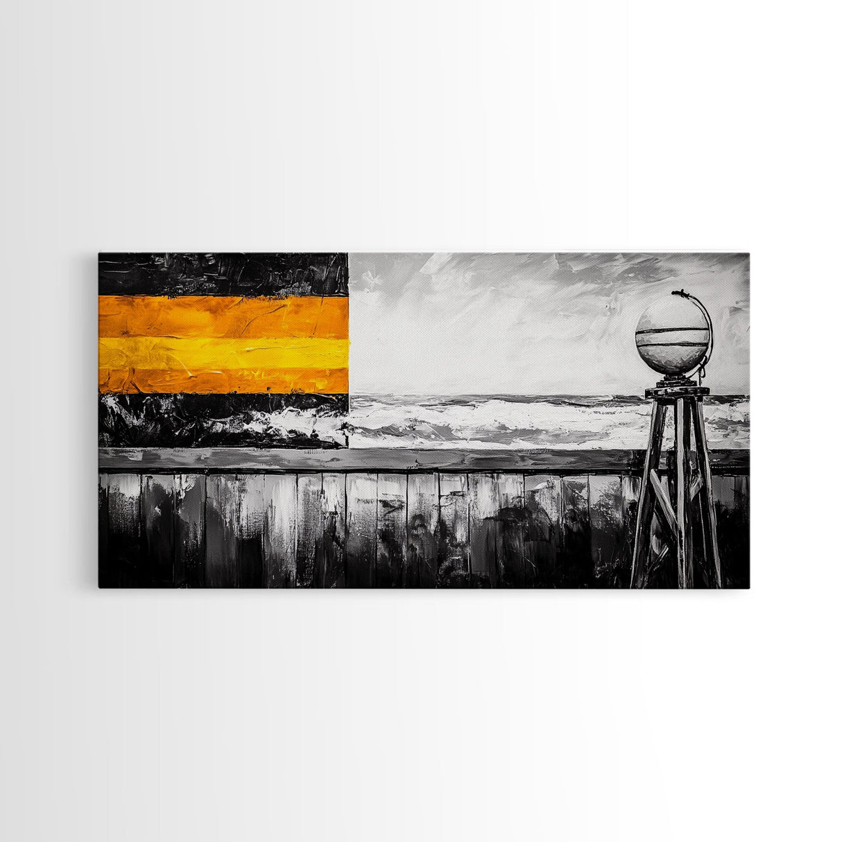 Buoy, Nautical, Ocean, Abstract, Framed Canvas Print, Coastal Decor, Beach House Wall Art, Minimalist Art, Modern Abstract Painting