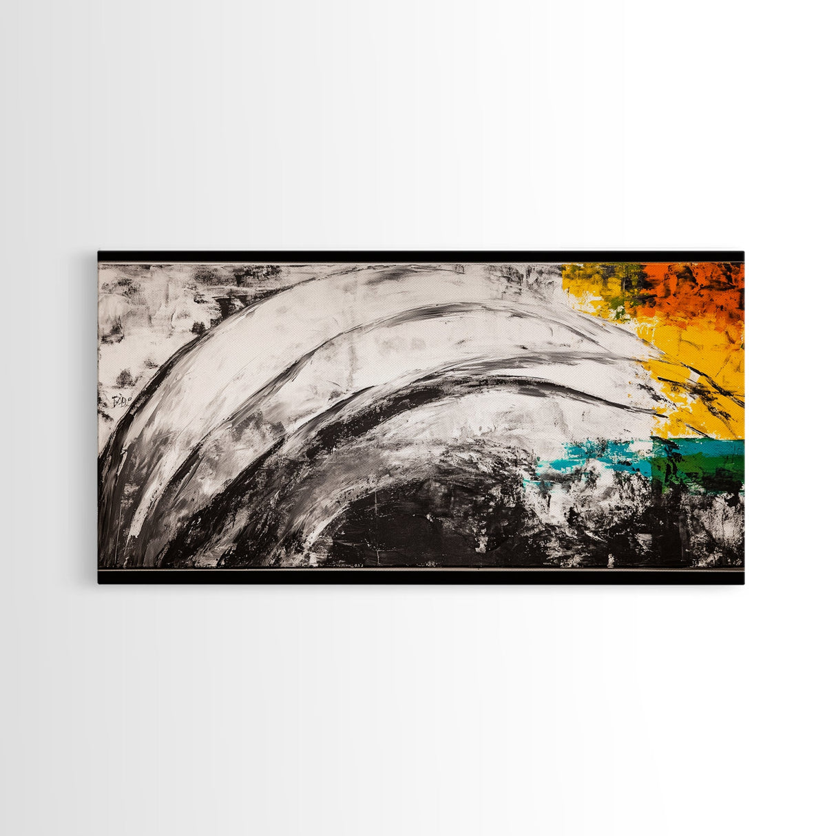 Abstract Waves, Modern Wall Art, Contemporary Painting, Minimalist Art, Framed Canvas Print, Living Room Decor, Unique Artwork