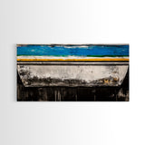 Abstract Boat, Coastal Wall Art, Nautical Decor, Large Canvas Print, Beach House Art, Modern Art, Living Room Wall Art, Blue Art