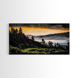 Mountain Sunset, Landscape Canvas Print, Nature Wall Art, Rustic Decor, Fall Artwork, Wilderness Painting, Living Room Wall Art
