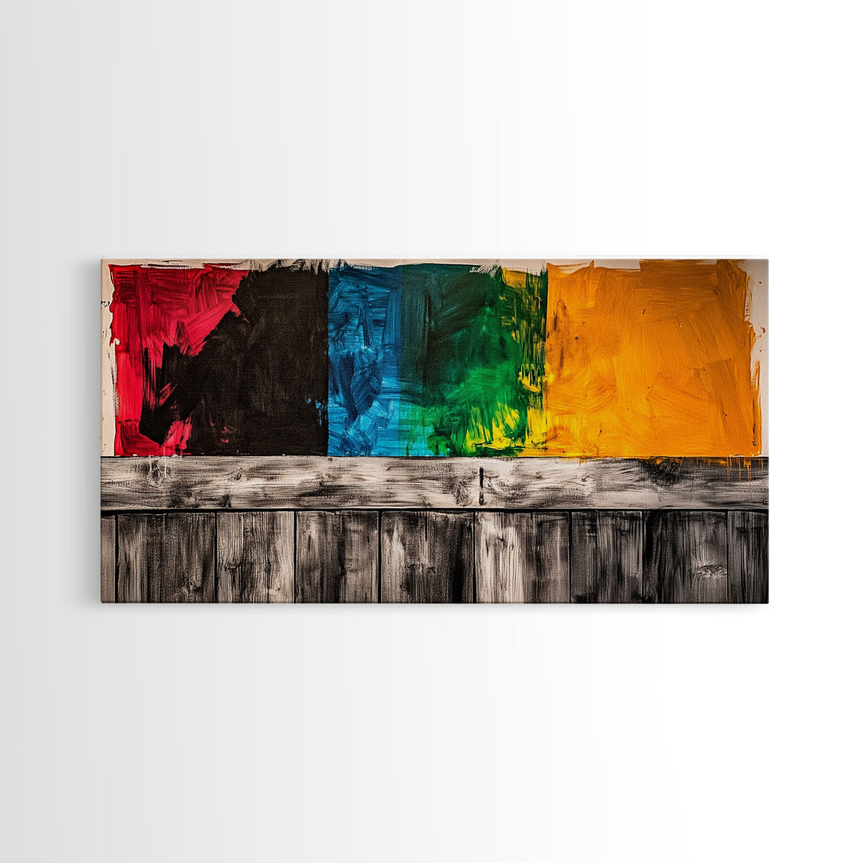 Colorful Abstract, Modern Wall Art, Bold Geometric Design, Expressive Painting, Living Room Accent, Artistic Home Decor, Canvas Print
