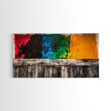 Colorful Abstract, Modern Wall Art, Bold Geometric Design, Expressive Painting, Living Room Accent, Artistic Home Decor, Canvas Print