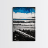 Ocean Serenity, Coastal Landscape, Nautical Wall Art, Beach House Decor, Framed Canvas Print, Living Room Wall Art, Seascape Painting
