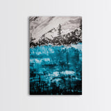 Mountain Lake, Nature Wall Art, Wilderness Art, Outdoor Landscape, Cabin Decor, Black and White Art, Scenic Wall Art, Canvas Print
