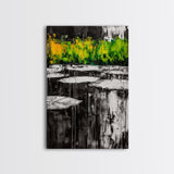 Water Lilies, Abstract Pond Art, Zen Nature Decor, Peaceful Landscape, Serene Greenery, Modern Home Style, Canvas Print, Living Room