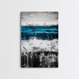 Sunset Mountain, Fall Colors, Vibrant Abstract, Framed Canvas Print, Rustic Home Decor, Nature Inspired Art, Living Room Wall Art