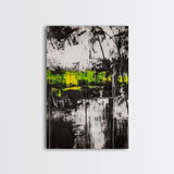 Abstract Forest, Black and White Art, Moody Nature Painting, Contemporary Wall Decor, Modern Office Art, Canvas Print