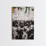Black and White, Modern Abstract Art, Minimalist Canvas Print, Large Wall Art, Neutral Home Decor, Contemporary Office Artwork