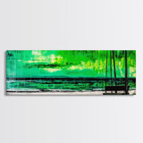Green Serenity, Abstract Landscape, Canvas Print, Dreamy Wall Art, Vibrant Home Decor, Modern Bedroom Art, Minimalist Painting