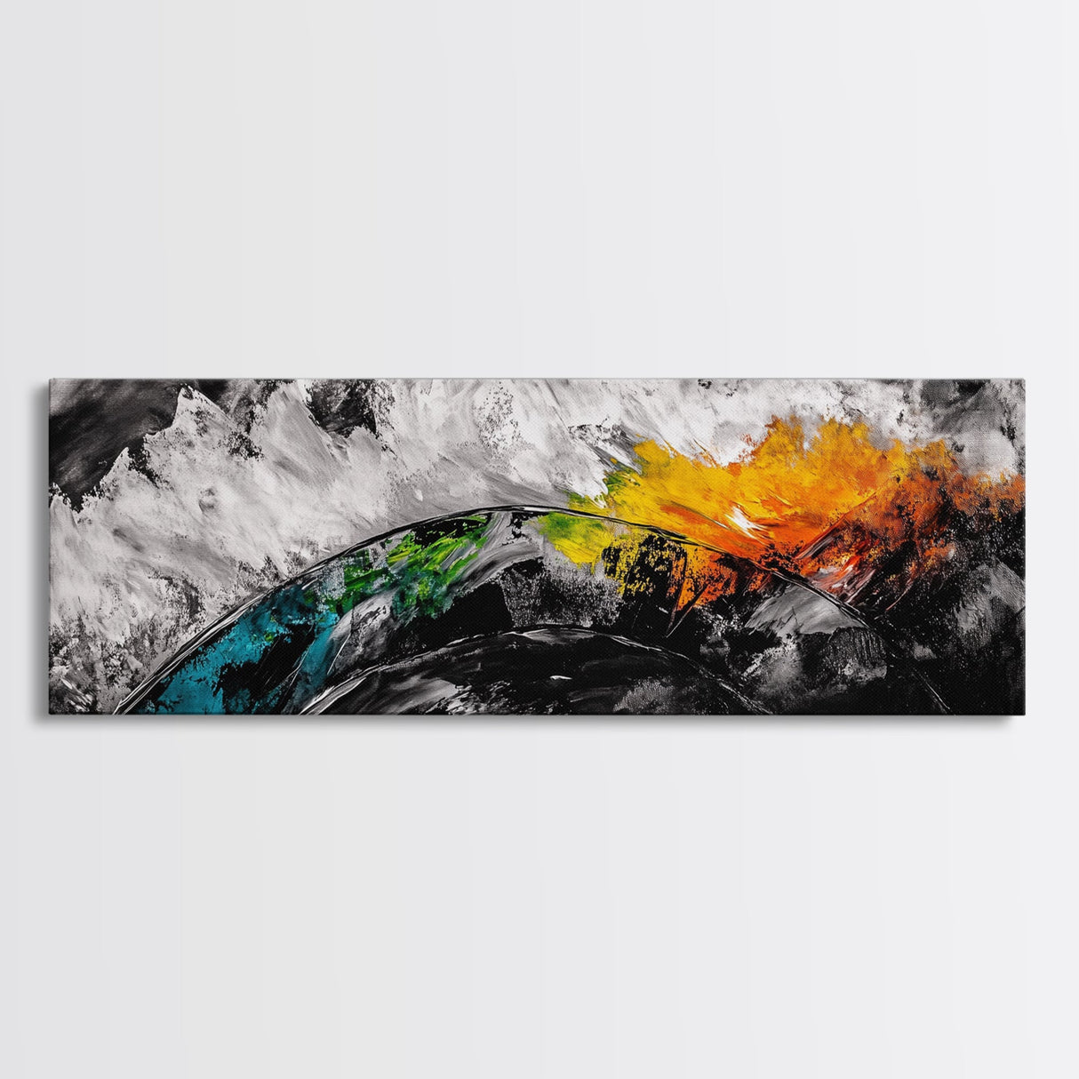 Abstract Earth, Bold Color Wall Art, Framed Canvas Print, Modern Home Decor, Living Room Wall Art, Unique Abstract Painting, Statement Art