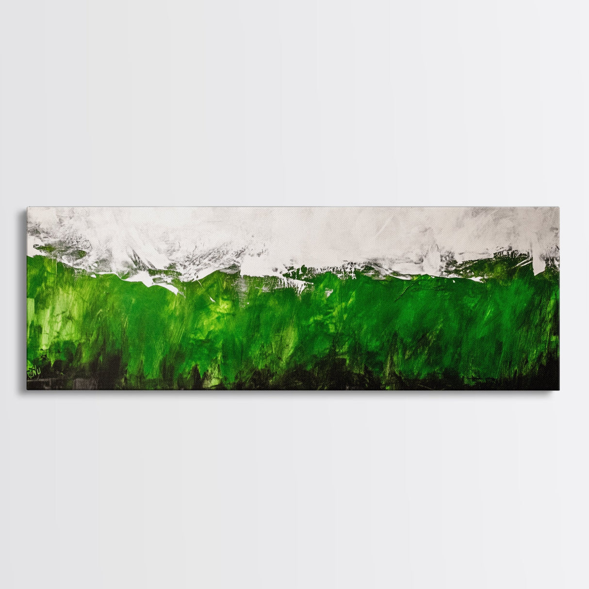 Abstract Green, Modern Minimalist Art, Textured Nature Print, Earthy Wall Decor, Framed Canvas Print, Office Wall Art, Contemporary Home Decor