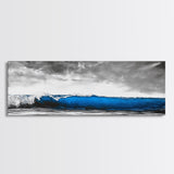 Blue Wave, Stormy Ocean, Abstract Seascape, Beach Home Decor, Canvas Print, Coastal Wall Art, Minimalist Style, Bedroom Artwork