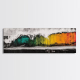 Bold Wave, Colorful Surf, Abstract Ocean, Framed Canvas Print, Surf Art, Modern Coastal, Vibrant Wall Art, Beach House Decor
