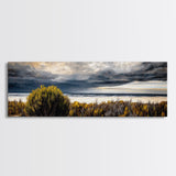Stormy, Coastal Landscape, Seascape, Beach, Framed Canvas Print, Large Wall Art, Modern Painting, Ocean Decor, Bedroom Wall Art, Moody Art