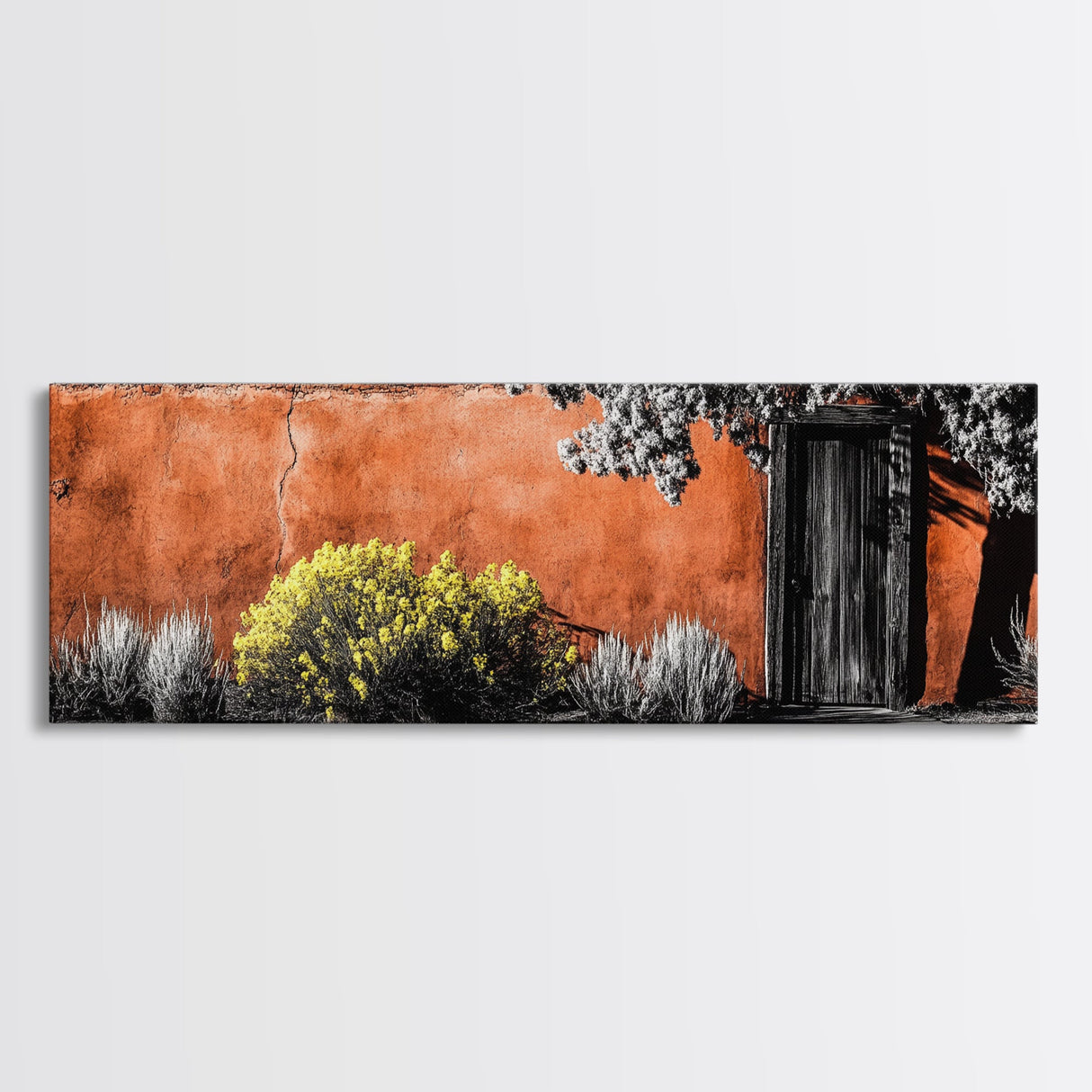 Rustic Adobe, Desert Home, Southwest Art, Framed Canvas Print, Earth Tone Wall Art, Boho Aesthetic, Living Room Decor, Warm Neutral Tones
