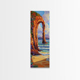 Ocean Arch, Coastal Vibes, Nature Escape, Canvas Print, Coastal wall art beach scene, vibrant seascape painting, boho bedroom decor