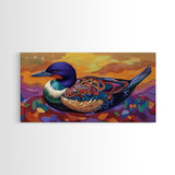 Vibrant Bird, Nature, Painting, Framed Canvas Print wildlife lover gift, boho bird wall art, hallway decor, tropical kitchen wall art