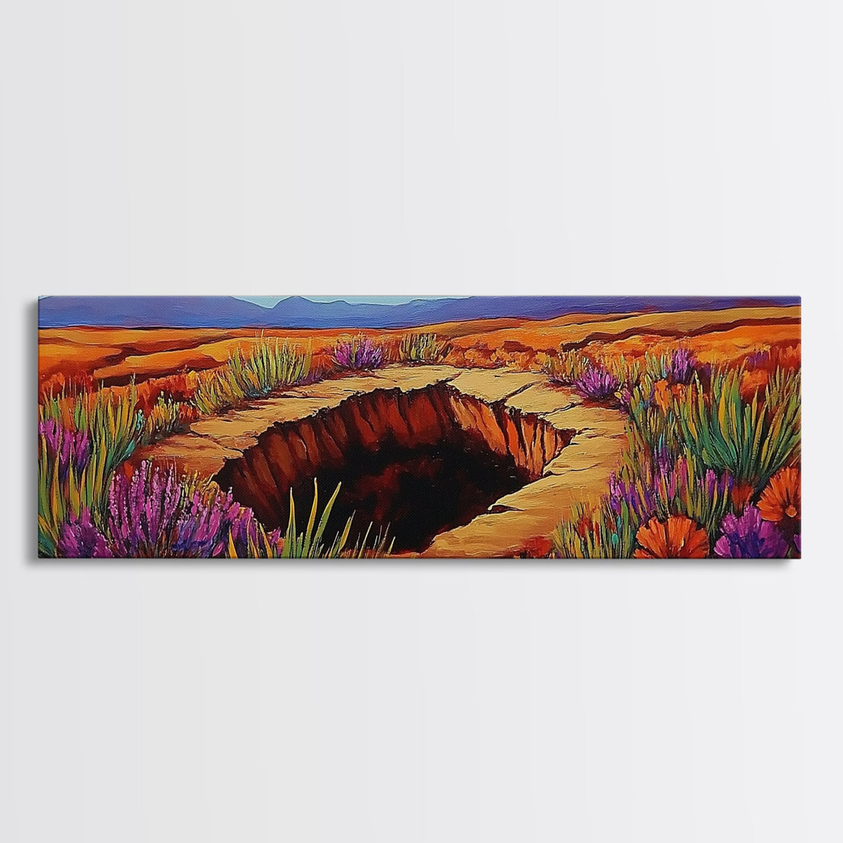 Autumn Desert Vibes, Colorful Fall Landscape, Bright Nature Scene, Southwest Art, Framed Canvas Print, Autumn Wall Decor, Living Room Art