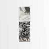 Nautical Rope Knot, Coastal Texture Art, Ocean Beach Photography, Framed Canvas Print, Rustic Entryway Wall Decor, Marine Style