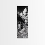 Western Saloon, Rustic Storefront, Desert Vibes, Black and White Photography, Framed Canvas Print, Man Cave Art, Americana Wall Style