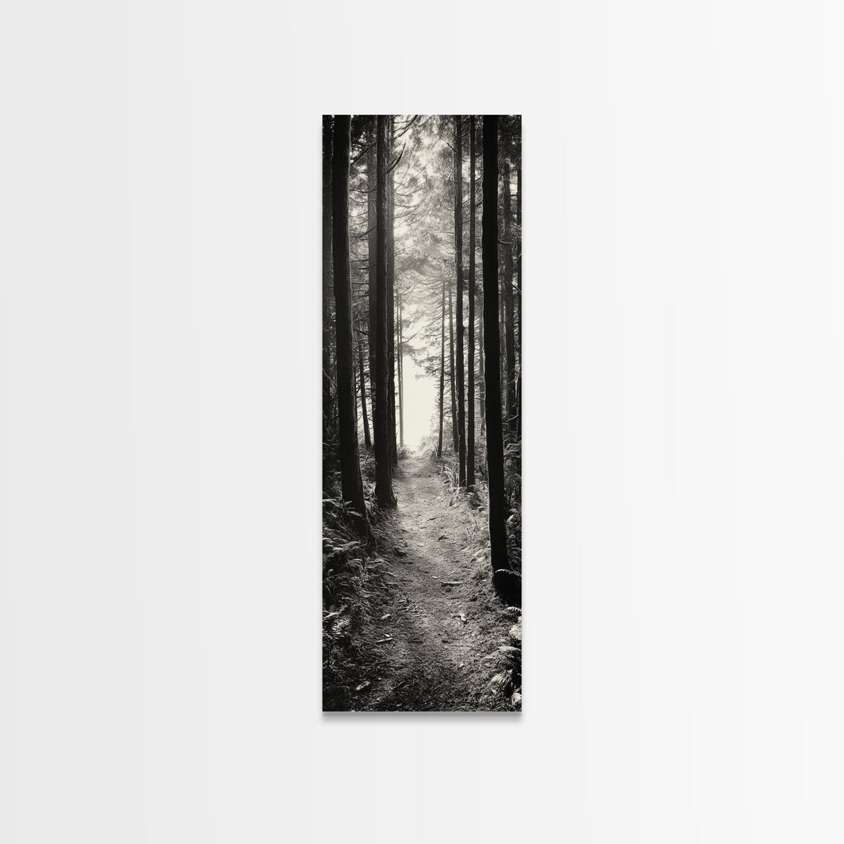 Forest Trail, Woodland Path, Light Through Trees, Nature Escape, Canvas Print, Cabin Wall Art, Cozy Autumn Home Decor, Bedroom Artwork