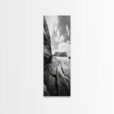 Ocean Cliffs, Moody Coast, Nature Wall Art, Canvas Print, Modern Coastal Decor, Minimalist Seascape, Bathroom or Bedroom Artwork
