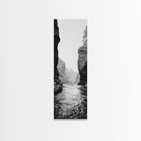 Canyon River, Rugged Passage, Rock Formations, Canvas Print, Nature Explorer Decor, Living Room or Cabin Rustic Wall Art, Bathroom Art