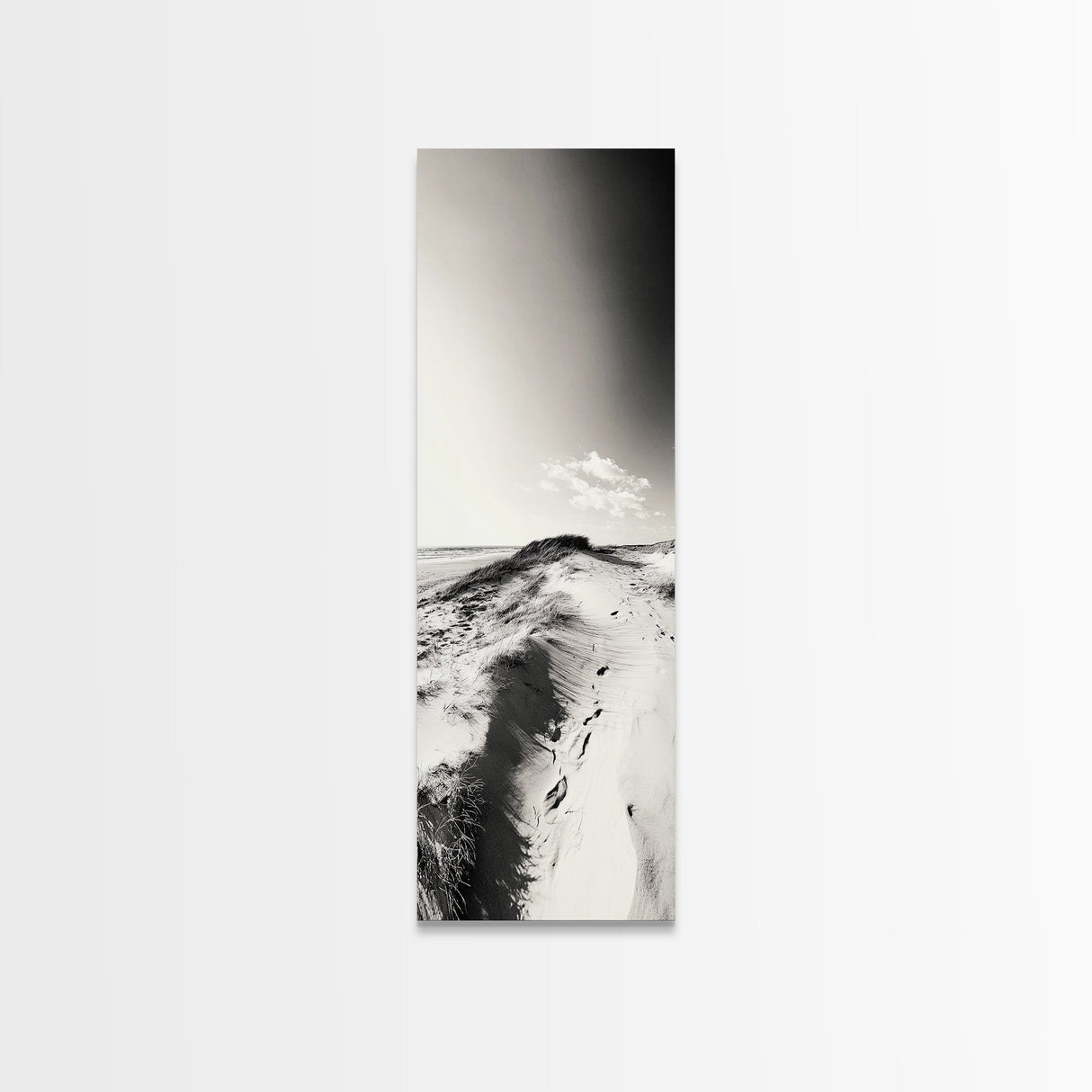 Sand Dunes Art, Coastal Minimalism, Desert Beach Wall Decor, Neutral Living Room Style, Framed Canvas Print, Nature Boho Aesthetic