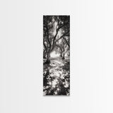 Tree Shadows, Woodland Light, Forest Stroll, Peaceful Canopy, Dappled Light Canvas Print, Cozy Living Room Wall Art, Autumn Decor