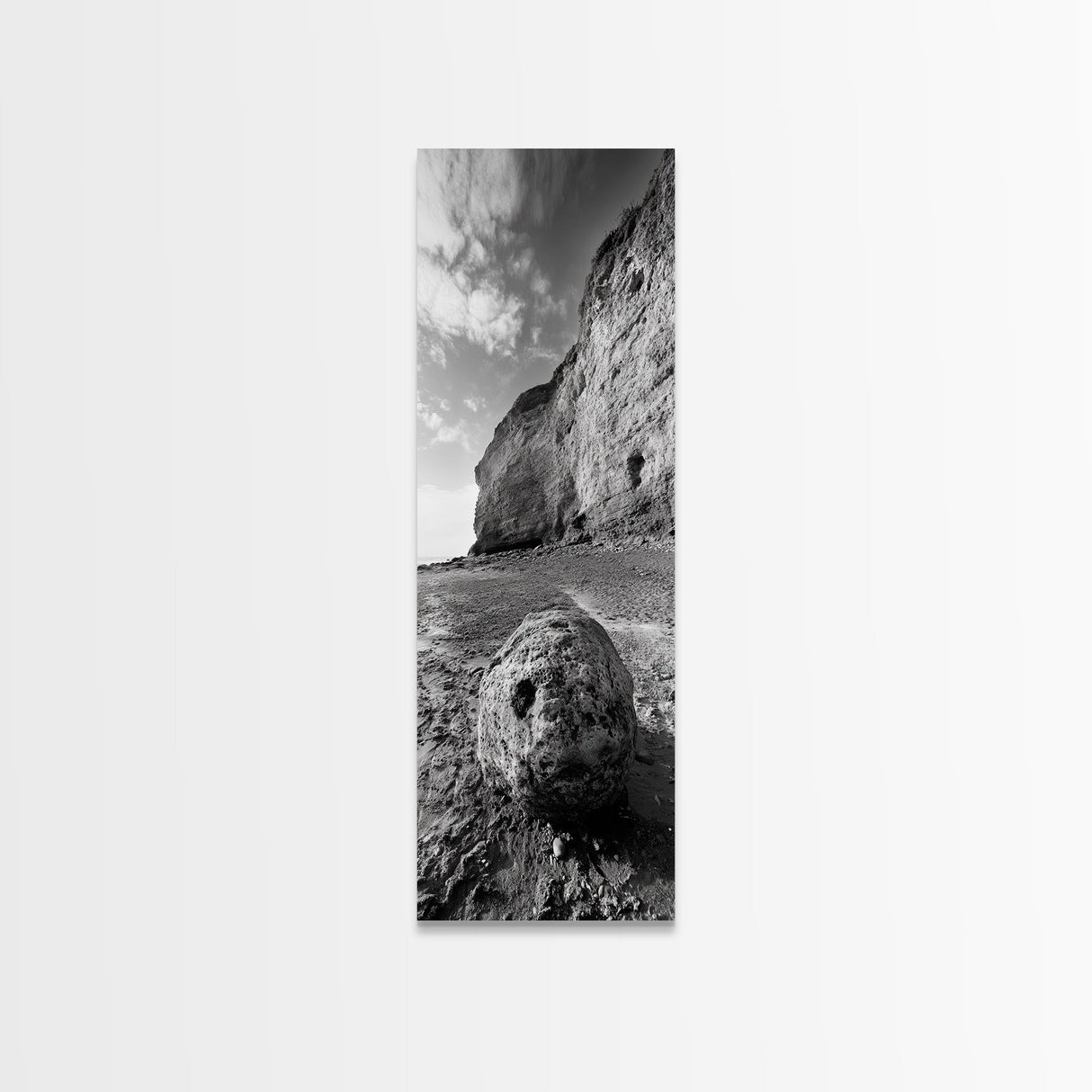 Seaside Cliffs, Coastal Rock, Rugged Beauty, Framed Canvas Print, Nature Wall Art, Rustic Beach Decor, Boho Vibe, Earthy Textures