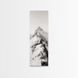 Alpine Peak, Snow Summit, Rugged Path, Canvas Print, Adventure Wall Decor, Minimalist Nature Art, Winter Landscape Photography