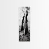Coastal Decay, Metal Anchors, Beach Remnants, Nautical Texture Canvas Print, Industrial Entryway Wall Art, Rustic Coastal Style