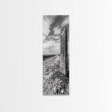 Trail Marker, Countryside Path, Rustic Journey, Canvas Print, Outdoor Adventure Wall Art, Neutral Fall Decor, Minimalist Hallway Art