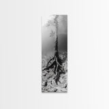 Surreal Tree Roots, Underwater Tree Art, Dreamy Forest Print, Nature Photography, Living Room Wall Decor, Framed Canvas Print