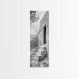 Desert Adobe Home, Old World Architecture, Earth Tone Wall Decor, Boho Rustic Print, Minimalist Entryway Art, Canvas Print