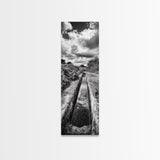 Stone Water Channel, Ancient Pathway Art, Moody Landscape Photography, Historical Wall Decor, Study or Hallway Accent, Canvas Print