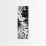 Sandy Trail Path, Coastal Forest Walk, Nature Photography, Framed Canvas Print, Boho Bedroom Wall Art, Minimalist Seaside Home Decor