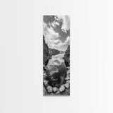 Lake Reflection, Mountain View, Cloud Mirror, Canvas Print, Peaceful Nature Scene, Bedroom Wall Art, Modern Rustic Landscape Decor