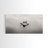 Autumn Leaf, Tranquil Water, Floating Serenity, Soft Tones Nature Art, Canvas Print, Fall Bedroom Wall Art, Minimalist Style