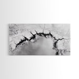 Aerial Desert, Cracked Earth, Modern Texture, Abstract Terrain, Canvas Print, Office Wall Art, Earth Tones, Contemporary Natural Art