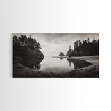 Tranquil Cove View, Forest Meets Ocean, Pacific Northwest Art, Canvas Print, Living Room Wall Art, Nature Photography, Calm Aesthetic