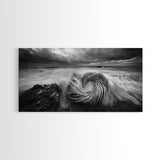 Ocean Rope Coil, Stormy Sea Art, Nautical Wall Decor, Coastal Photography, Canvas Print, Moody Ocean Art, Bathroom Wall Art, Nautical Home Decor