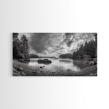 Misty Forest, Coastal Wilderness, Moody Landscape, Nature Escape, Framed Canvas Print, Cabin Decor, Autumn Wall Art, Woodland Aesthetic