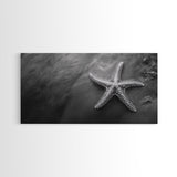 Ocean Starfish, Seashore Calm, Coastal Nature Print, Beach Zen Decor, Framed Canvas Print, Minimalist Bathroom Art, Ocean Wall Piece