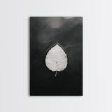Floating Leaf, Still Water, Nature Simplicity, Autumn Calm, Canvas Print, Minimalist Wall Art, Bathroom Decor, Scandinavian Fall Style