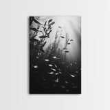 Kelp Forest Depth, Underwater Fish Scene, Ocean Life, Canvas Print, Marine Wall Art, Coastal Decor, Moody Nature Photography, Bathroom Art